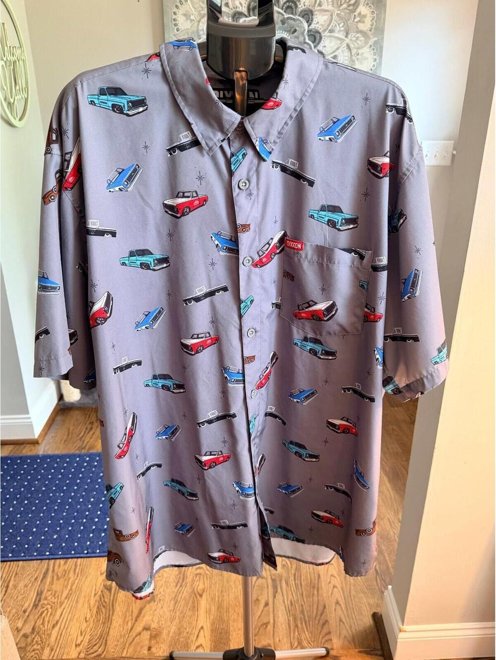 Men’s 4X Dixxon Flannel Co D-Lite “Get Trucked” Party Wear Short Sleeved Shirt